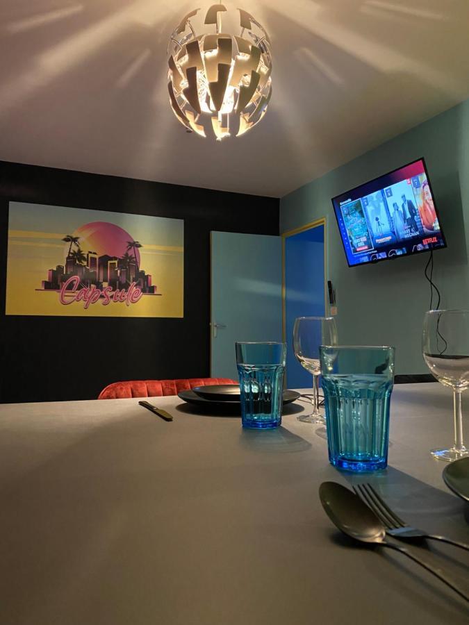 Capsule Miami Vice - Jacuzzi - Billard - Ecran Cinema & Netflix - Ping-Pong - Nintendo & Jeux- Lievin Εξωτερικό φωτογραφία